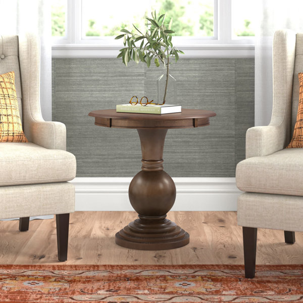 Three Posts™ Kight 26'' Tall Pedestal End Table & Reviews Wayfair